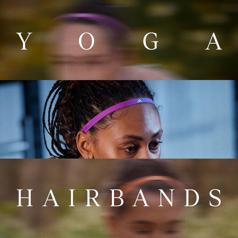 adidas Hairbands Set - Black, White, Red, Purple, Blue, Yellow - Image 2