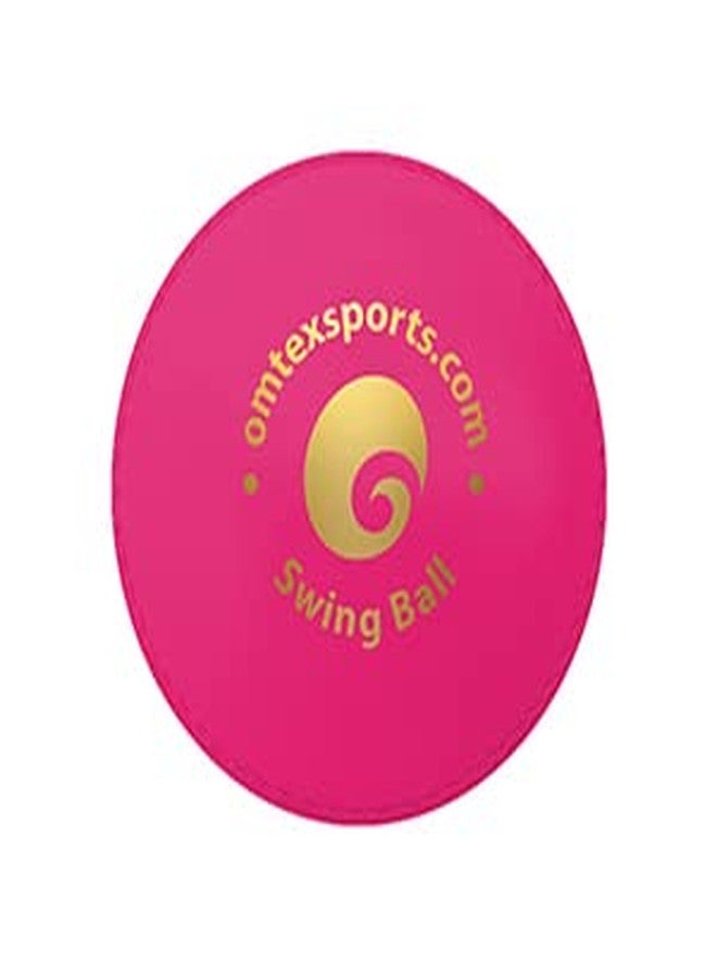 omtex Rubber Swing Ball Cricket(Pink & Green Pack Of 2) - Image 2
