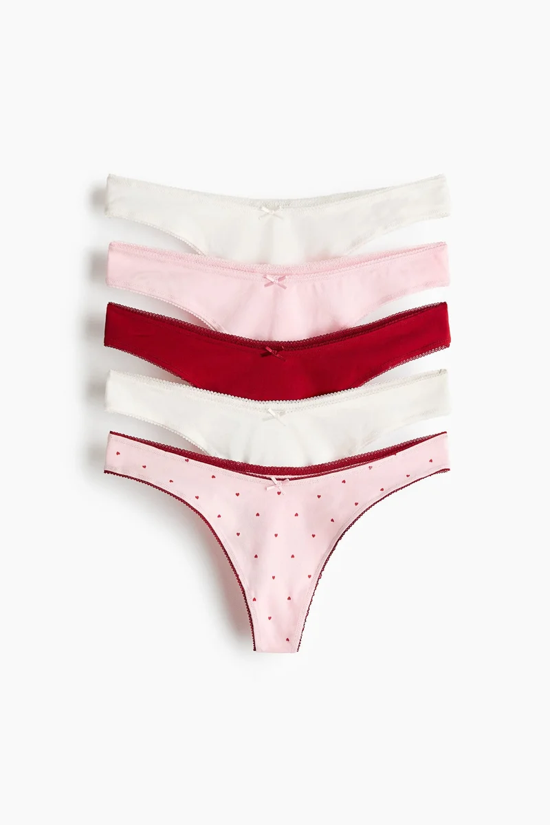 H&M 5-pack cotton thong briefs