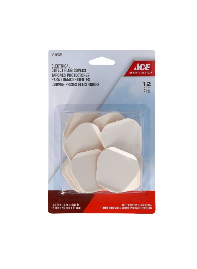 آيس غطاء المنفذ لسلامة الاطفال مكون من 12 قطعة من ابيض 4.826 x 19.05 x 12.446 سم 1107