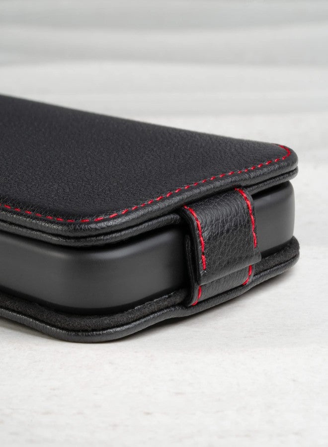 TORRO Leather Flip Case Compatible with iPhone 14 - Genuine Leather MagSafe Compatible Case with Card Holder (Black) - Image 5