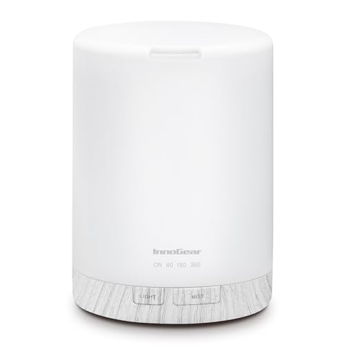 InnoGear 300ML Essential Oil Diffuser Premium 5in1 Ultrasonic Aromatherapy Diffusers Scent Humidifier Aroma Diffuser Vaporizer AutoOff Timer for Room Office Home White Medium - Image 1