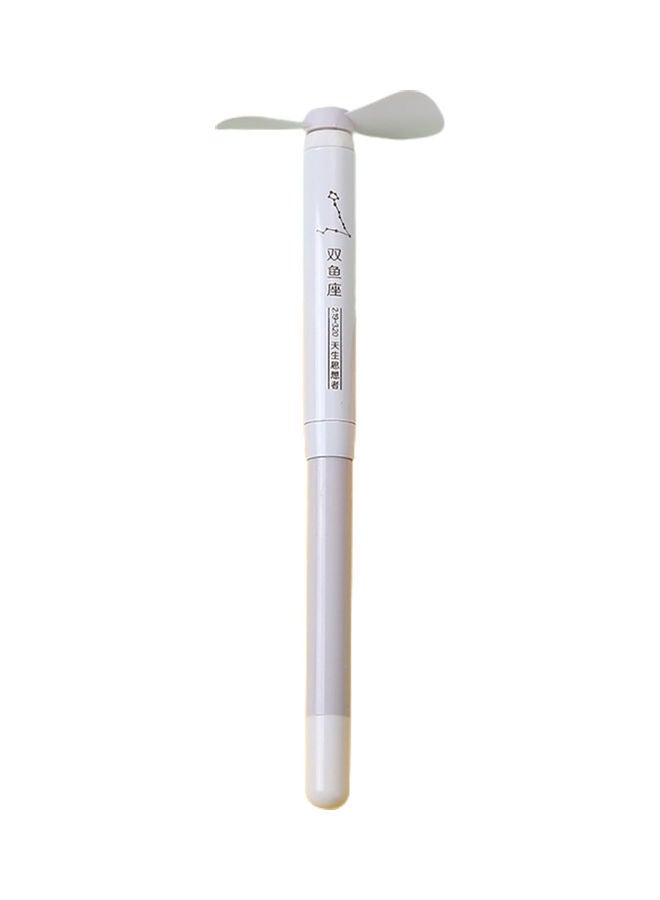 NIBEMINENT 0.5mm Ballpoint Pen with Handheld Mini Fan White