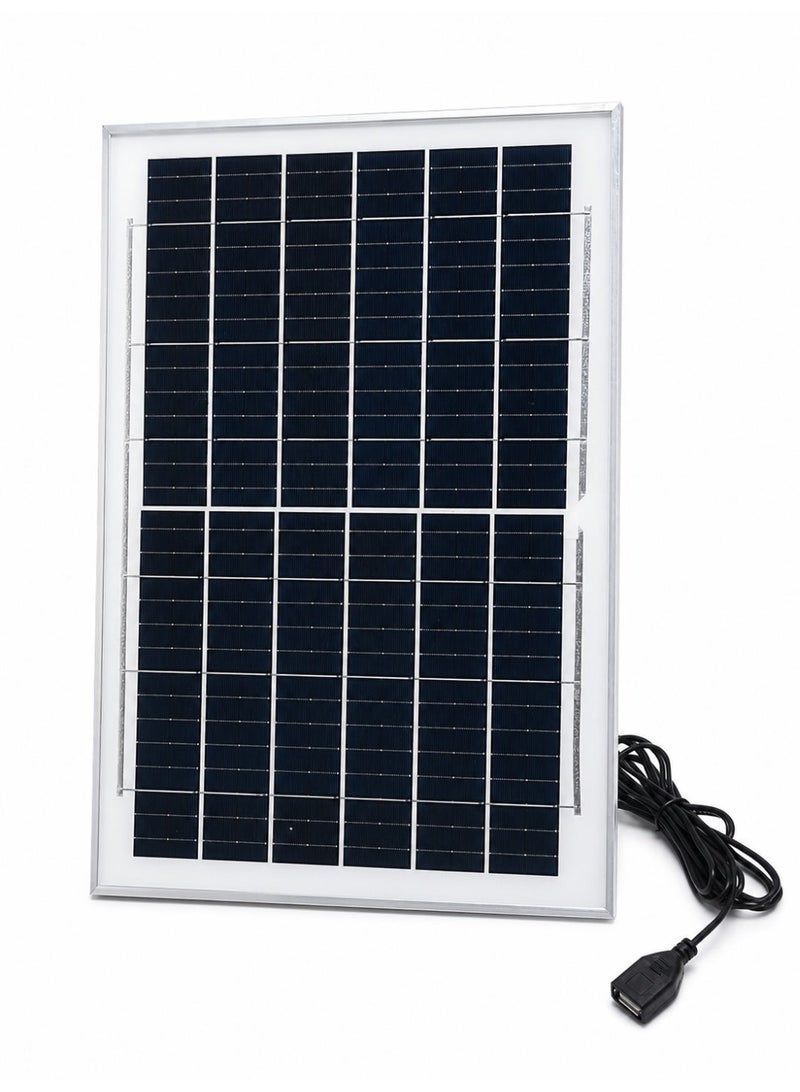 Portable Solar Panel, 10W, Crystalline, with USB Port, for Powering Small Devices (Charging Cables Not Included) - Image 1