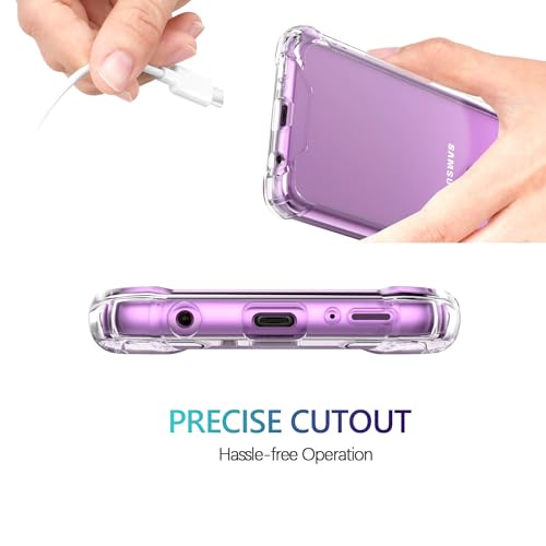 KIOMY Clear Case for Samsung Galaxy S9, Airbags Corners Shockproof Bumper Protective Cover Hybrid Design Hard PC Back + Flexible TPU Frame - Image 5