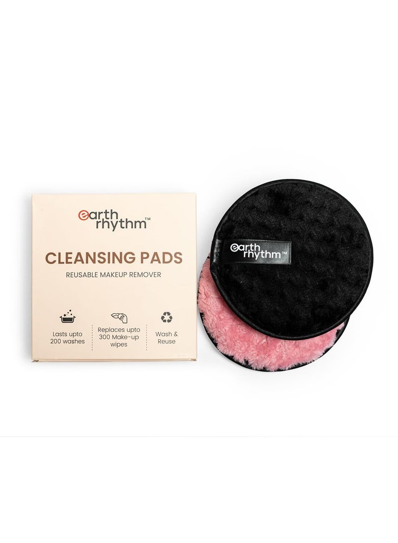 Earth Rhythm Earth Rhythm Reusable Makeup Remover Cleansing Pads Easily Removes Stubborn Face Eye Makeup Pack of 2 - Image 1