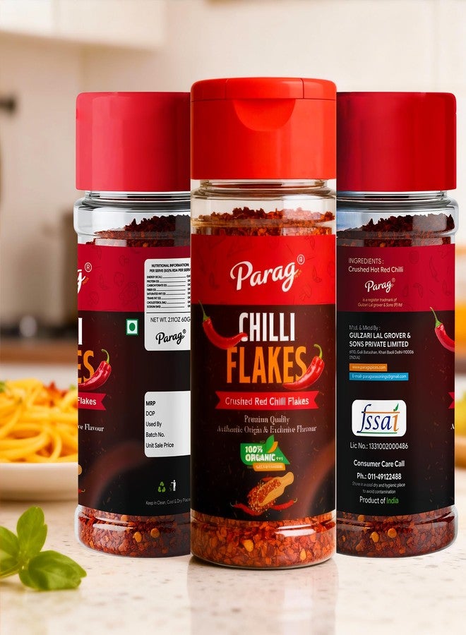 PARAG Red Chilli Flakes 60g | Pizza Chilli Flakes Seasoning | Crushed Red Pepper Flakes for Pizza Pasta Noodles | Pure Natural Spicy Seasoning | No Added Colours or Preservatives - Image 5