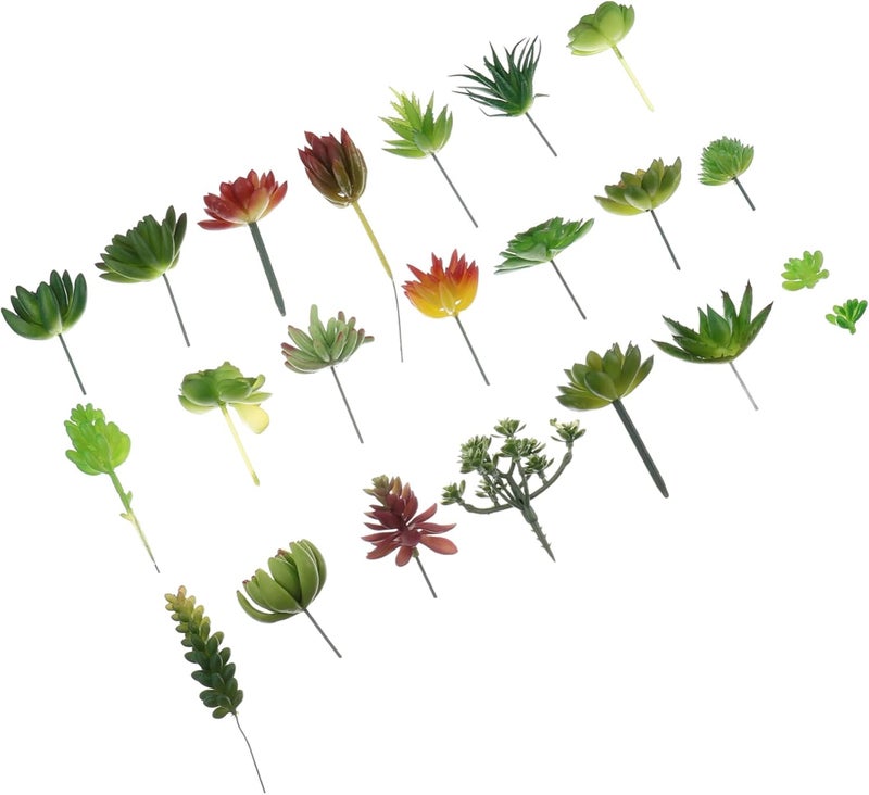 20pcs Mini Succulents Artificial Plant Faux Succulent for Plant Decor Home Garden - Image 1