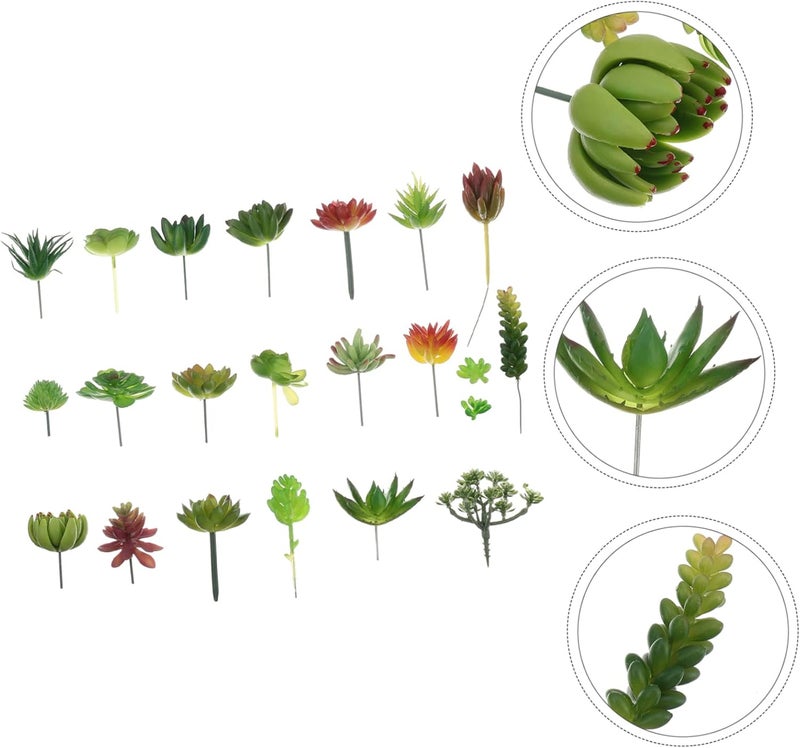 20pcs Mini Succulents Artificial Plant Faux Succulent for Plant Decor Home Garden - Image 5