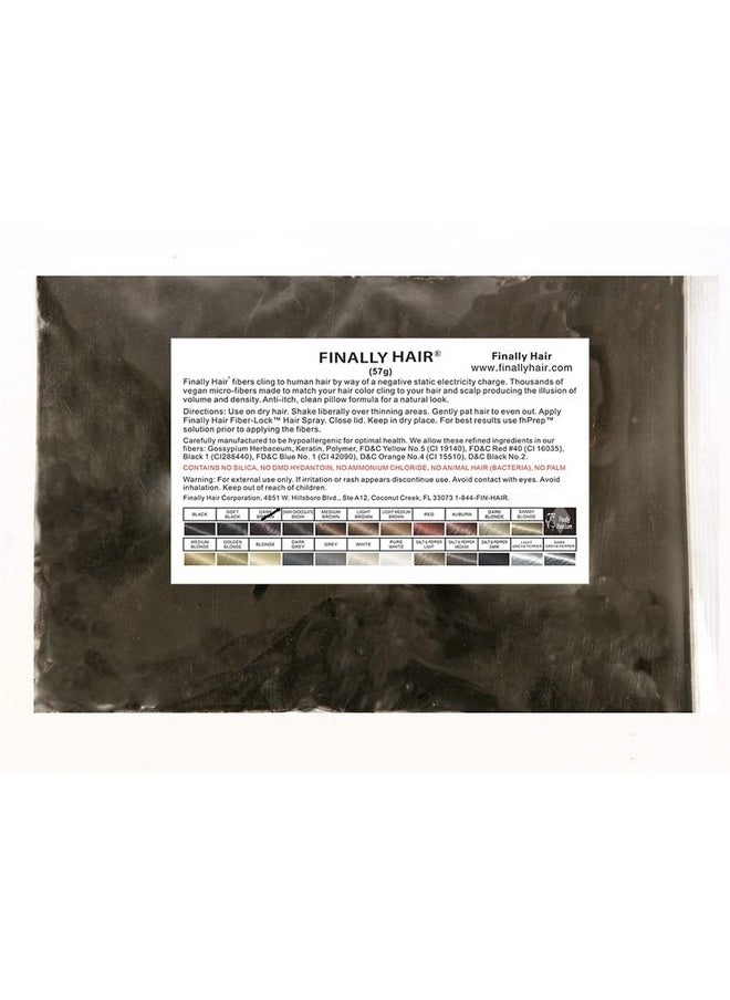 Finally Hair - Fibers Refill Bag 56 Grams Of Premium Hair Loss Concealer In A Refill Bag (Dark Brown W/Slight Reddish Hue) We Have 2 Dark Brown Shades See Pictures - Image 1