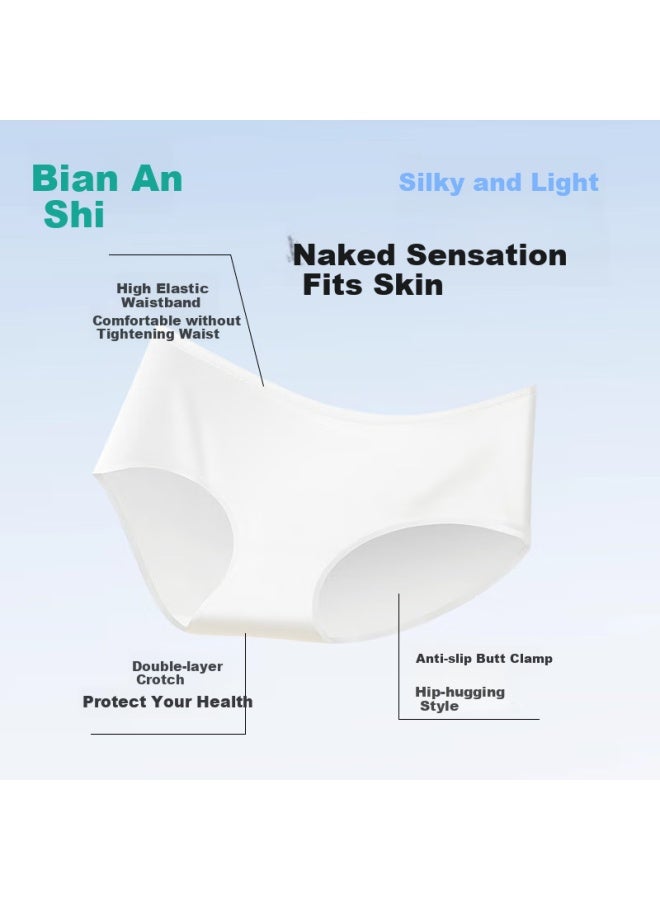 Briars Disposable Women's Underwear Cloud Soft Sterile Daily Disposable Unwashed Travel Portable Women's Triangle Underwear White XL - Image 1