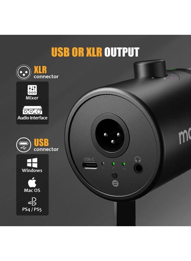 MAONO PD400X USB/XLR Podcast Dynamic Microphone with Desktop Stand - Image 5