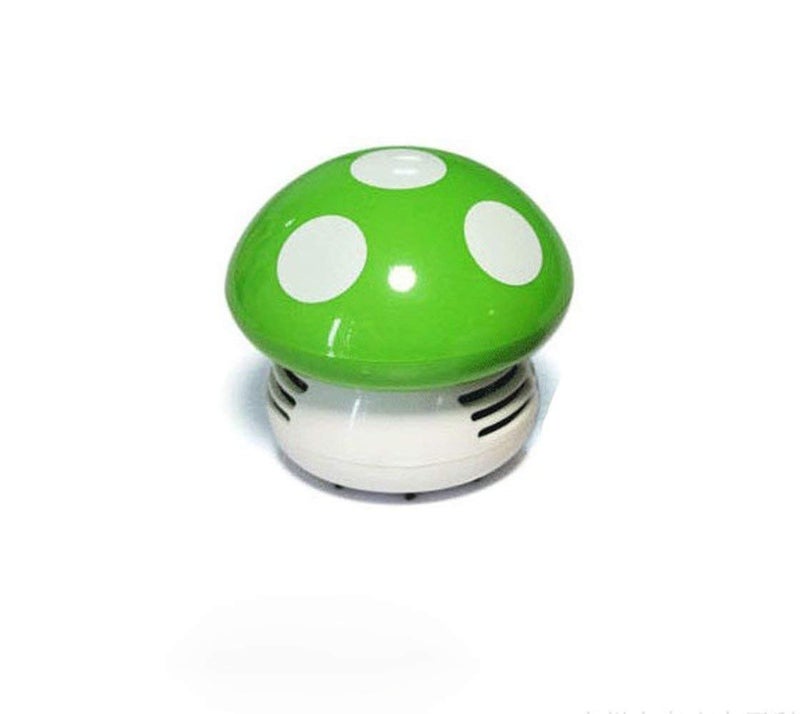 Gocomcom Honbay Mini Cute Table Dust Vaccum Cleaner, Mushroom Shaped New Portable Corner Desk Vaccum Cleaner Mini Cute Vacuum Cleaner Dust Sweeper (Green) - Image 1