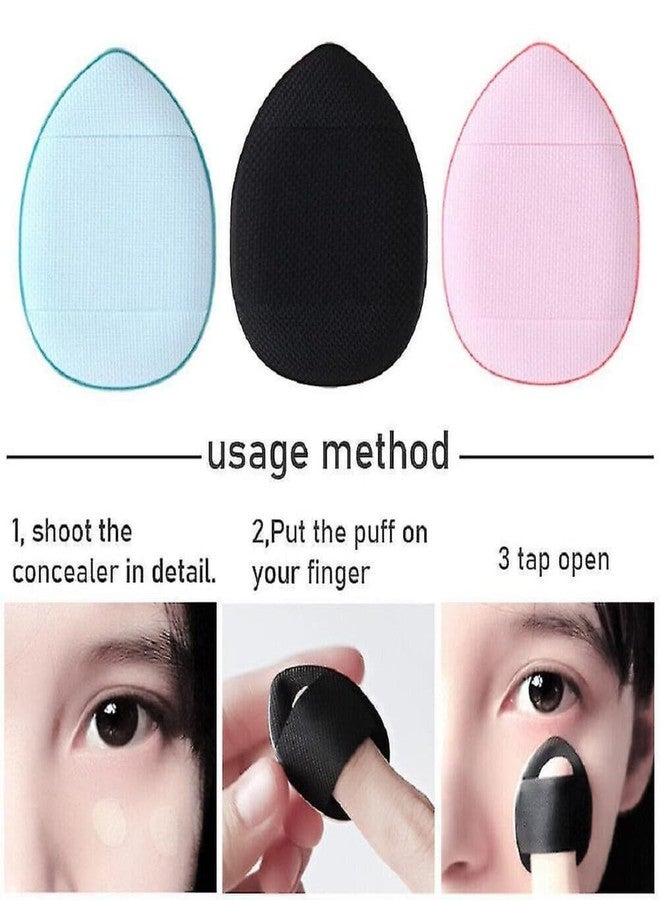Gonegal Makeup All in One Soft Flat Foundation & concealer Brush With Finger & Big Sponge Puff. (Set Of-3) - Image 3