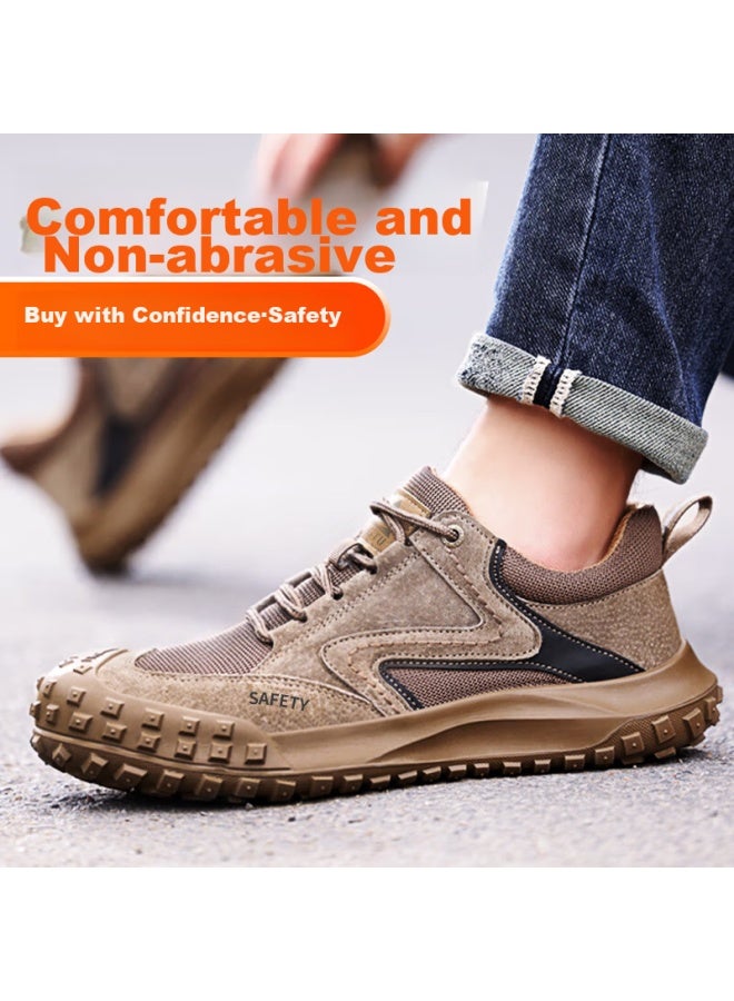 Jingtu Safety Shoes For Men, Breathable, Wear-Resistant, Steel Toe Cap, Puncture-Resistant, Comfortable, Protective Work Boots 3028-J Size 42 - Image 4