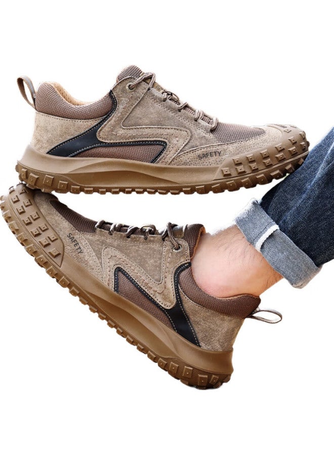 Jingtu Safety Shoes For Men, Breathable, Wear-Resistant, Steel Toe Cap, Puncture-Resistant, Comfortable, Protective Work Boots 3028-J Size 42 - Image 1