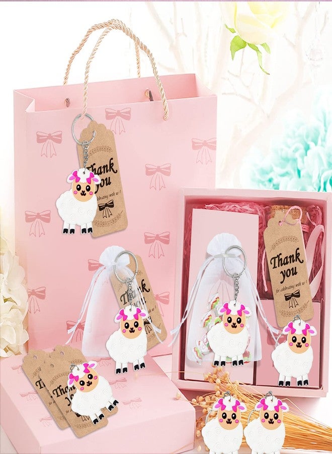 Elecrainbow 24 Pack Sheep Keyring Pack Party Favor for Sheep Lover, Guest Return Gift, Animal Themed Party, Baby Shower, Birthday - Image 5