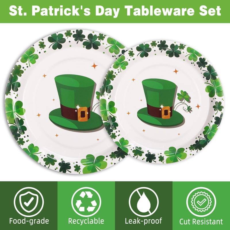 LOOWVY 175PCS St Patricks Day Plates and Napkins Set-St Patricks Day Party Supplies for St Patricks Day Decorations - Image 3