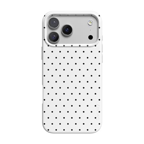 Casely iPhone 17 Pro Max Case | On the Dot | White Polka Dot | Compatible with MagSafe | Classic Ultra Slim Design - Image 1