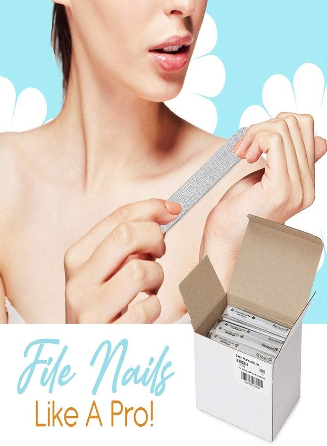 Flowery Disposable Nail File (180/400 Grit Cushion Silver) - Image 3
