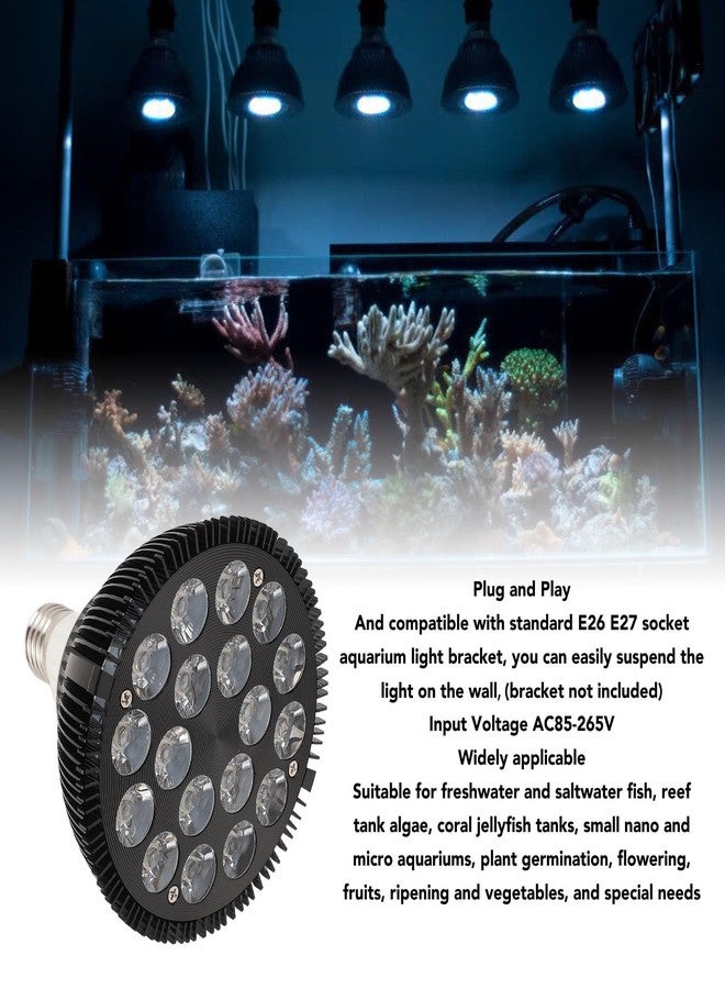 Dpofirs 18W Saltwater Aquarium Light, Refugium Light, Full Spectrum Aquarium Light LED Reef Lights for Marine Turtle - Image 4