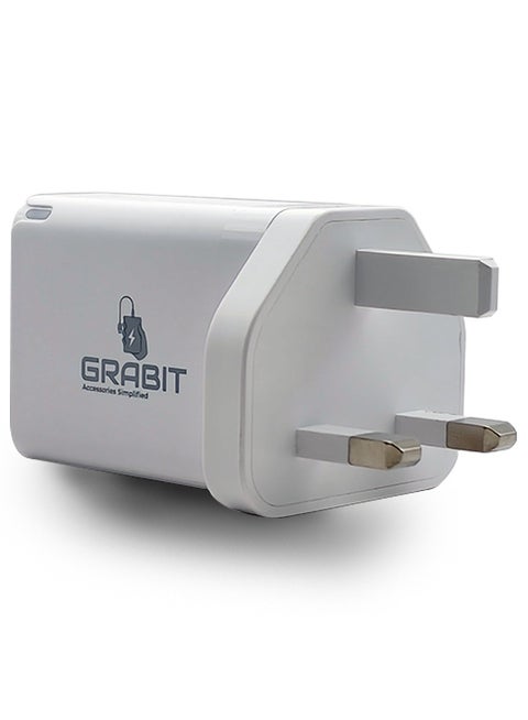 45W PD GaN Wall Charger – Dual USB, Fast & Compact Charging