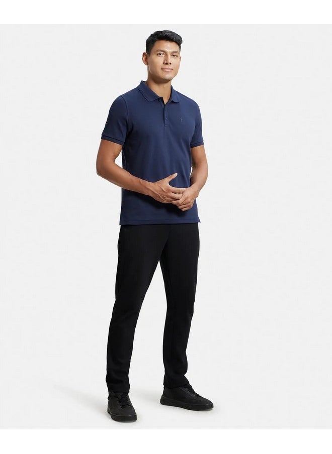JOCKEY - Jockey Men's Solid Regular Fit Half Sleeved Polo T-Shirt (3912_Pack of 1_Navy XXL) - Image 1