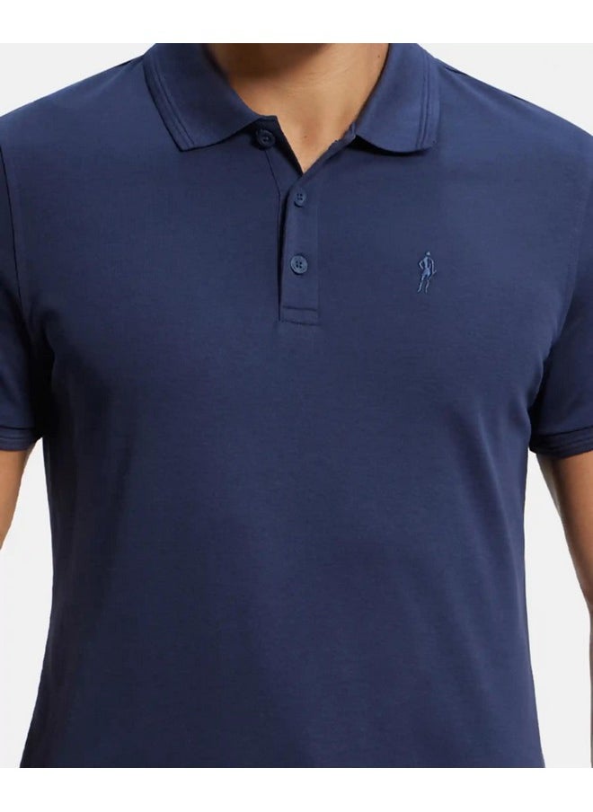 JOCKEY - Jockey Men's Solid Regular Fit Half Sleeved Polo T-Shirt (3912_Pack of 1_Navy XXL) - Image 1