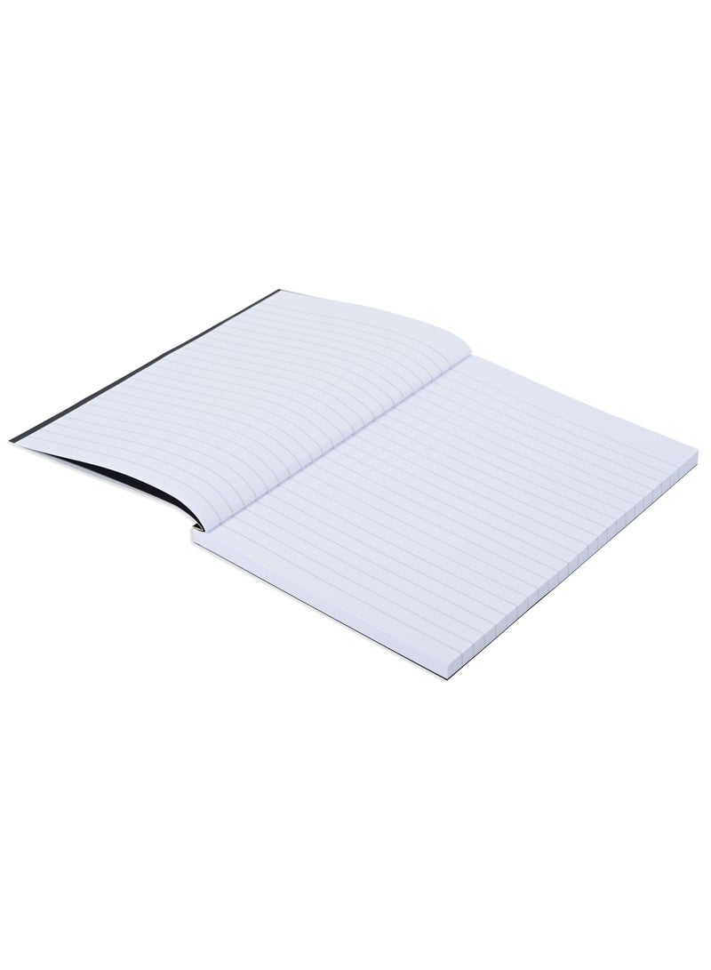 FIS FIS® Notebook Soft Cover, A5 Size(14.8x21cm), 2 Quire, 192 Pages, 96 Sheets, Single Line Ruling, Golden/Black, Packet of 5 Pieces, Design 2 - FSNBSCA5GLBK02 - Image 2