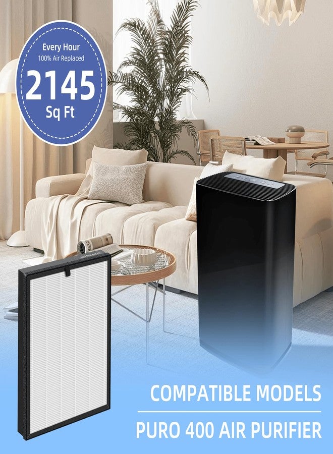 Pulluty 400 True HEPA 14 Replacement Filter for Puro 400 Air Purifier,3-in-1 High-Efficiency HP-14 with Activated Carbon Filter,2 Pack - Image 5