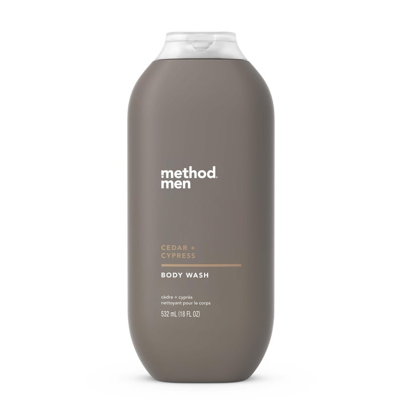 Method Men Body Wash, Cedar + Cypress, Paraben and Phthalate Free, 18 fl oz (Pack of 1) - Image 1