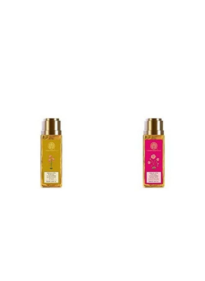 Forest Essentials - Delicate Facial Cleanser Saffron And Neem 50Ml And Travel Size Facial Cleanser Rosewater Honey Lemon 50Ml - Image 1