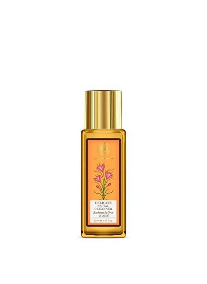 Forest Essentials - Delicate Facial Cleanser Saffron And Neem 50Ml And Travel Size Facial Cleanser Rosewater Honey Lemon 50Ml - Image 1