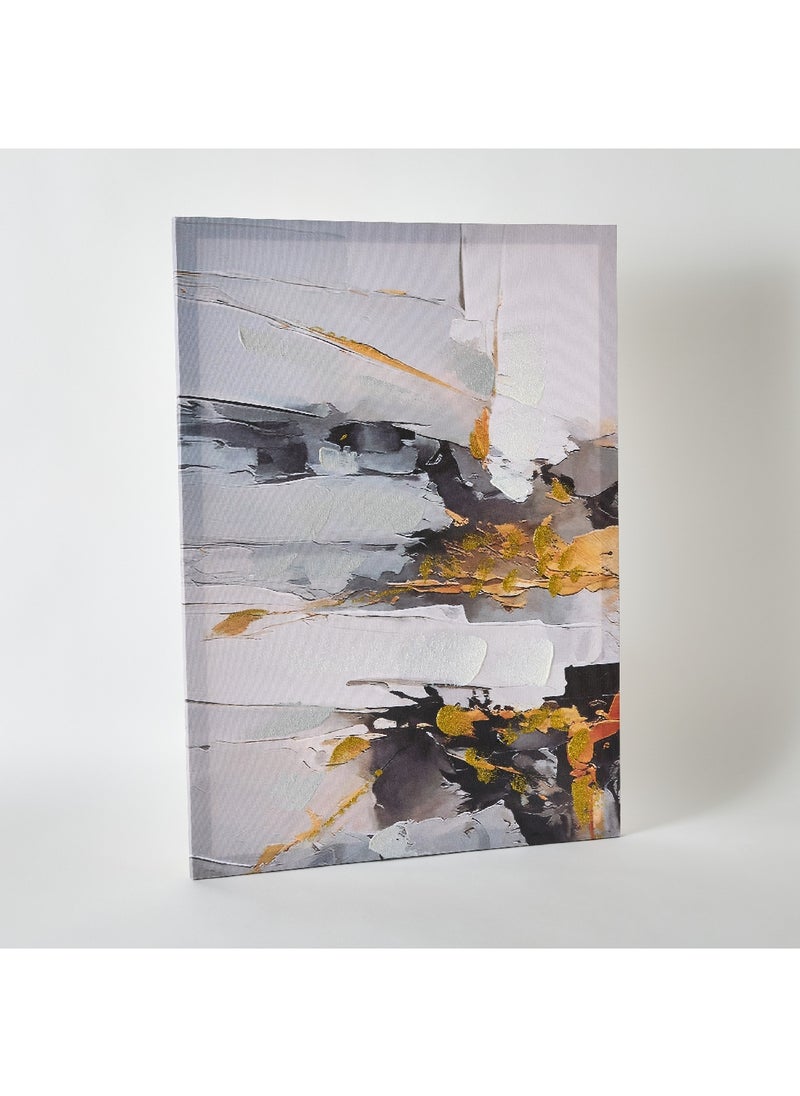 Home Box Walmer Abstract Print Hand Painted Framed Wall Art 50 x 70 x 1.8 cm  - Image 5