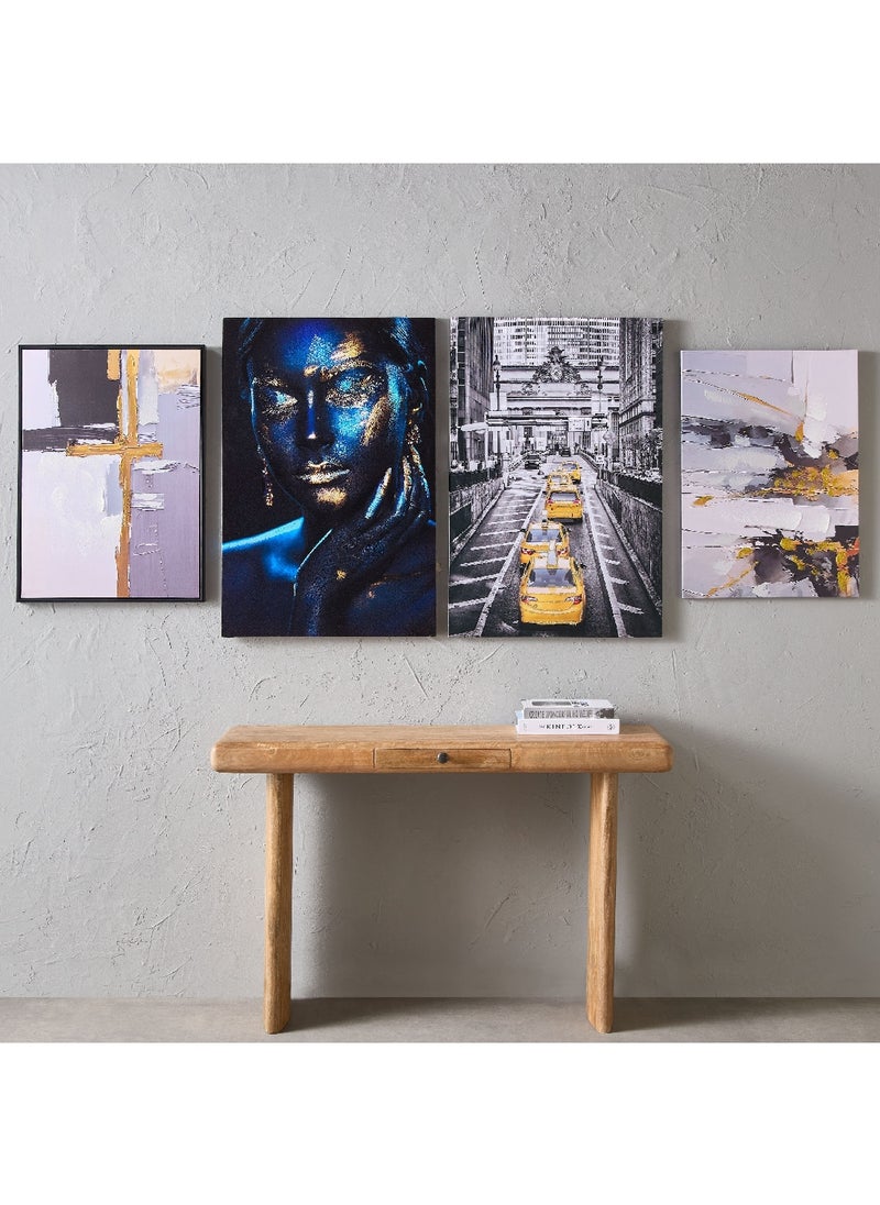 Home Box Walmer Abstract Print Hand Painted Framed Wall Art 50 x 70 x 1.8 cm  - Image 4