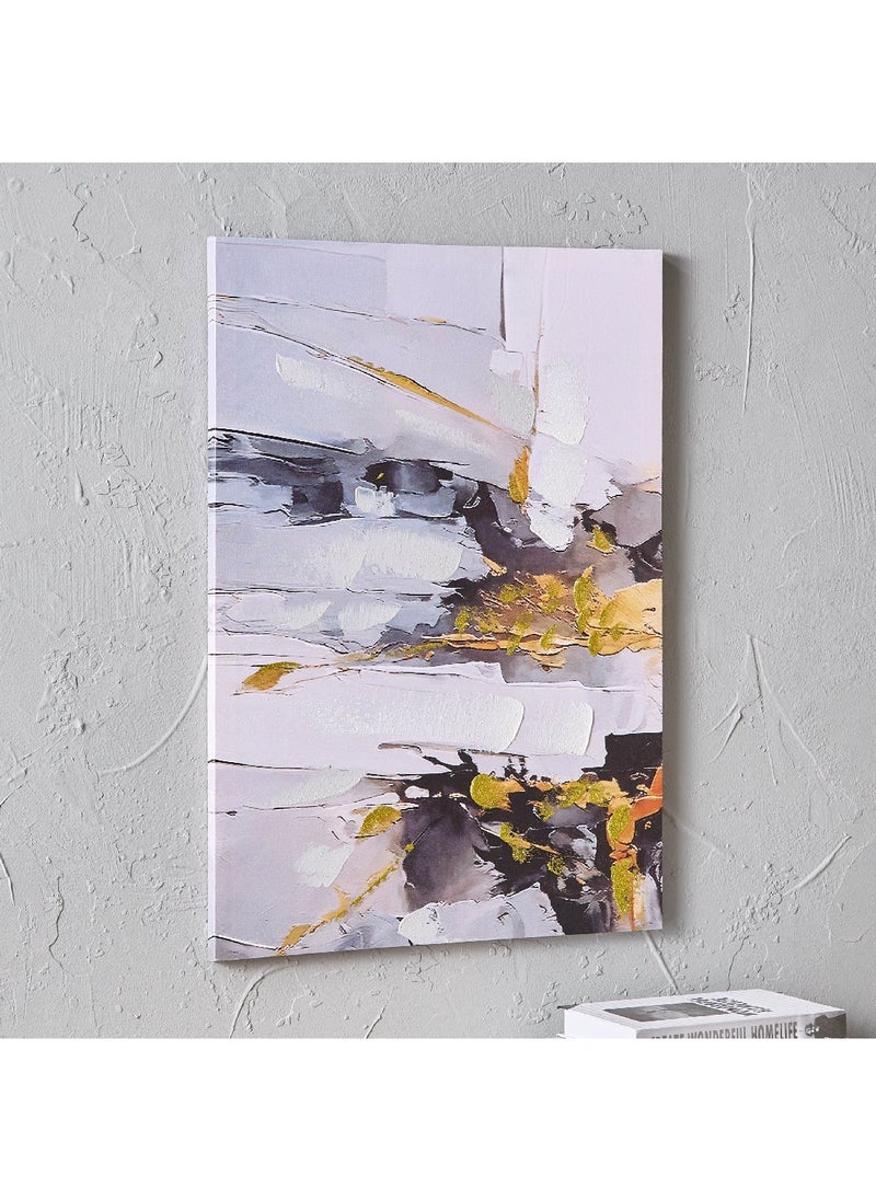 Home Box Walmer Abstract Print Hand Painted Framed Wall Art 50 x 70 x 1.8 cm  - Image 2