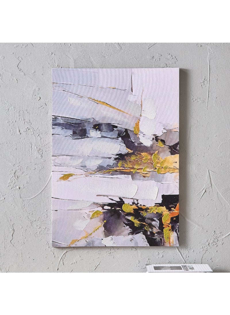 Home Box Walmer Abstract Print Hand Painted Framed Wall Art 50 x 70 x 1.8 cm  - Image 1