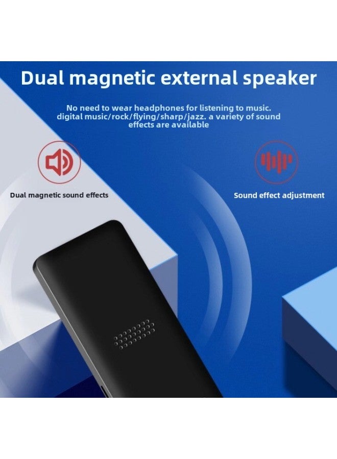 بطاقة MP4 المحمولة والمستمعة للطلاب مقاس 1.8 بوصة MP3 بلوتوث مع صوت خارجي مشغل موسيقى MP3 ZY418- لون الجسم: أزرق - سعة الذاكرة: بلوتوث إصدار بطاقة خارجية + كابل بيانات + كابل سماعة رأس + صندوق تغليف - Image 3