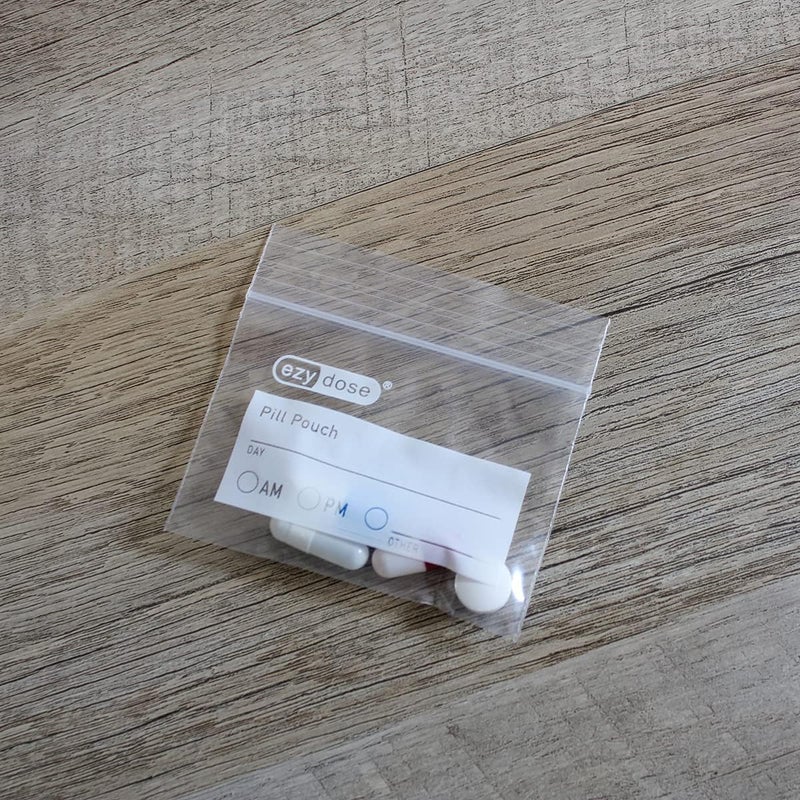 EZY DOSE Disposable Pill Organizer Pouches - 100 Count Zippered Seal Bags for Vitamins and Medications - Image 5