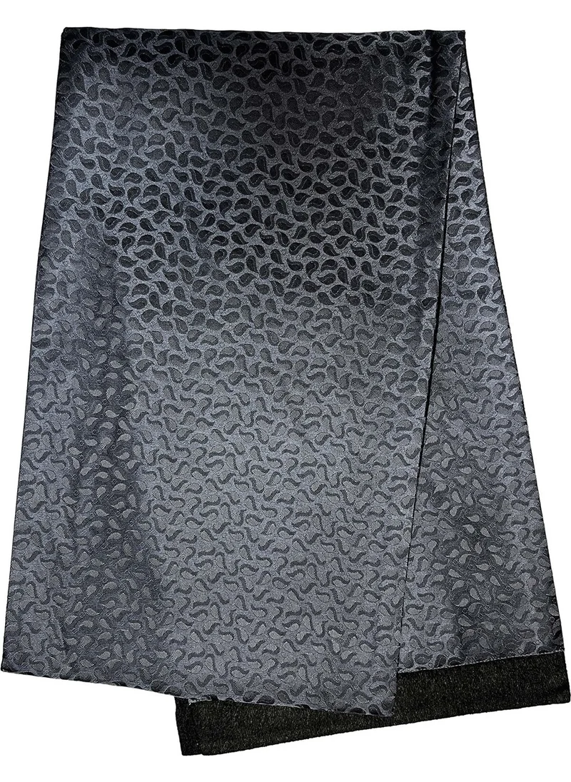 Bie'S Gift Drop Patterned Satin Thin Cashmere Textured Warm Soft Winter Scarf