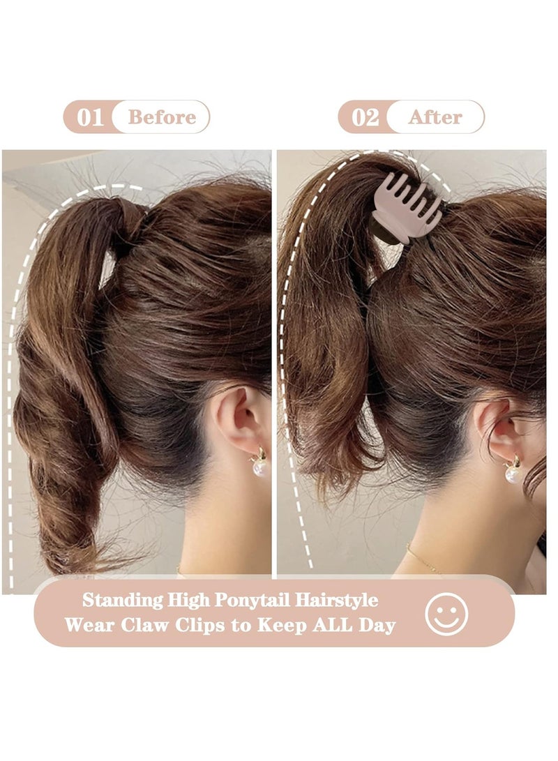 VIA 1.6" Matte Medium Double Row Teeth Hair Clips for Women - Strong Hold Jaw Clamps for Thin, Fine & Thick Hair - Image 3