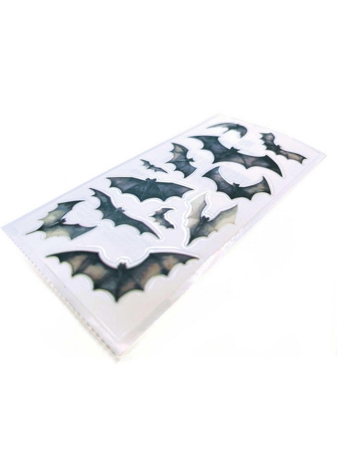 Paper House Productions Spooky Season Pack of 3 Sticker Half-Sheets for Crafts, Scrapbooking & Collecting - Watercolor Bats - Image 2