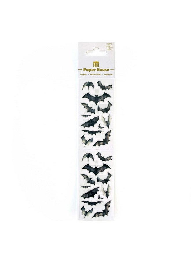 Paper House Productions Spooky Season Pack of 3 Sticker Half-Sheets for Crafts, Scrapbooking & Collecting - Watercolor Bats - Image 3