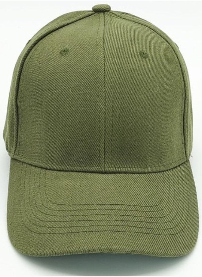 SARAOONT Classic Army Green Polyester Baseball Cap - Adjustable Unisex Dad Hat for Running, Workouts, and Outdoor Activities in All Seasons  - Image 1