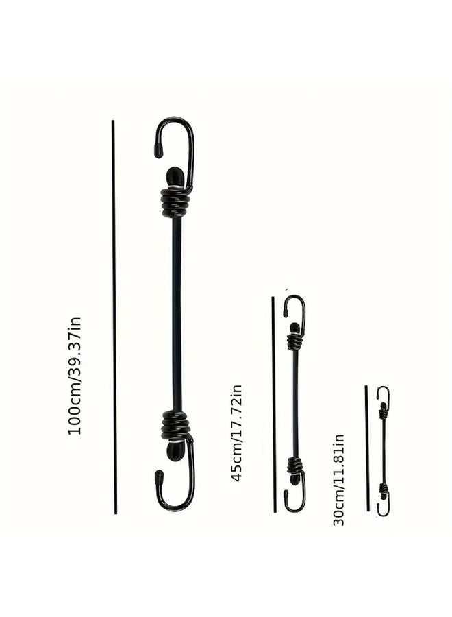 Heavy Duty 8mm Bungee Cords With Hooks 30cm 12inch Metal Construction Multipurpose - Image 4