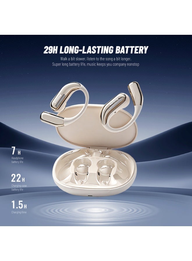 Philips TAQ2720, Earphone,True Open Ear Headphones,True Wireless Earbuds, Ear Hooks,Ultra-long Playtime, IP67 Water and Dust Proof with ANC,AI Call Noise Reduction,Sterling Sound, Secure Fit and Comfort, For Sports, Work White - Image 3