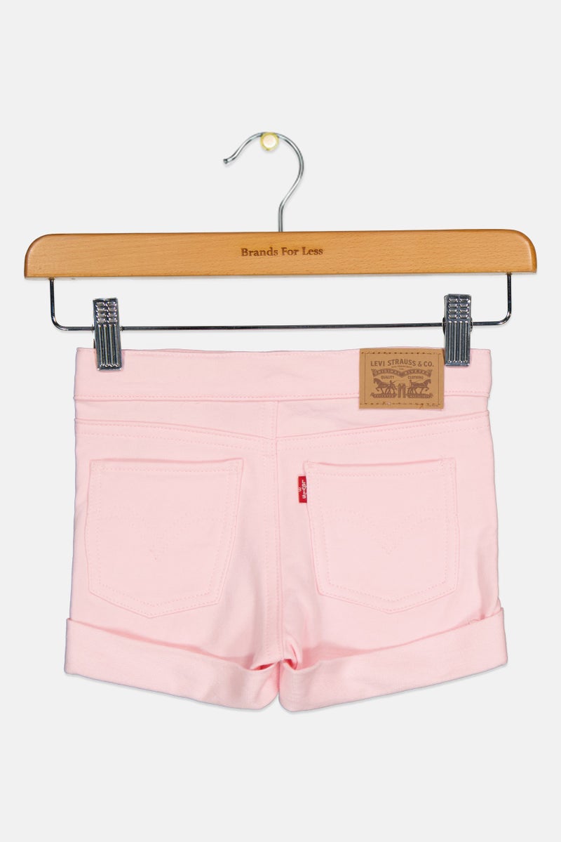 Levi's Toddlers Girl Plain Denim Shorts, Pink - Image 2