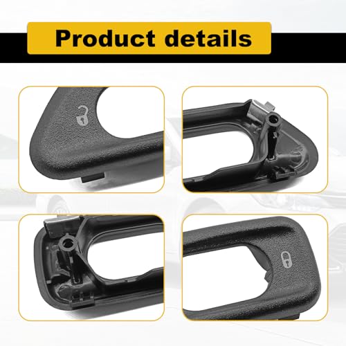 CmeRto ON Door Lock Switch Cover Trim 68185911AA Door Lock Switch Bezel Compatible with Jeep Wrangler JK for 2011-2018 Year for Left Driver Side Door Lock Switch - Image 2