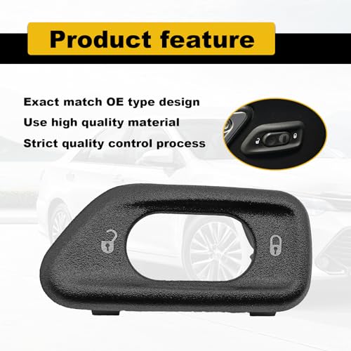 CmeRto ON Door Lock Switch Cover Trim 68185911AA Door Lock Switch Bezel Compatible with Jeep Wrangler JK for 2011-2018 Year for Left Driver Side Door Lock Switch - Image 5