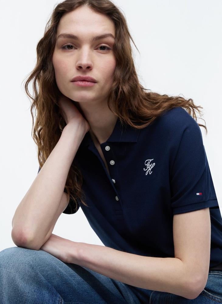 TOMMY HILFIGER Regular Fit Logo Embroidery Polo Shirt - Image 3
